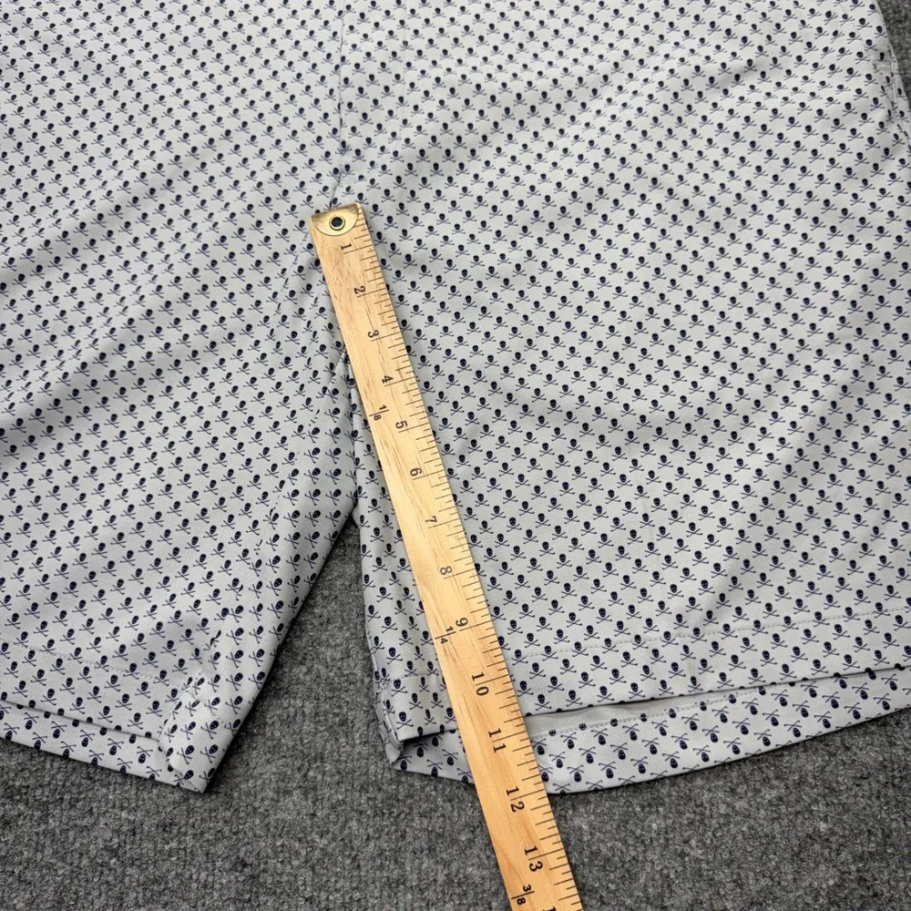 Peter Millar Mens 40 Skull Crossbones Golf Shorts Grey Performance Stretch 9.5in - Picture 5 of 8